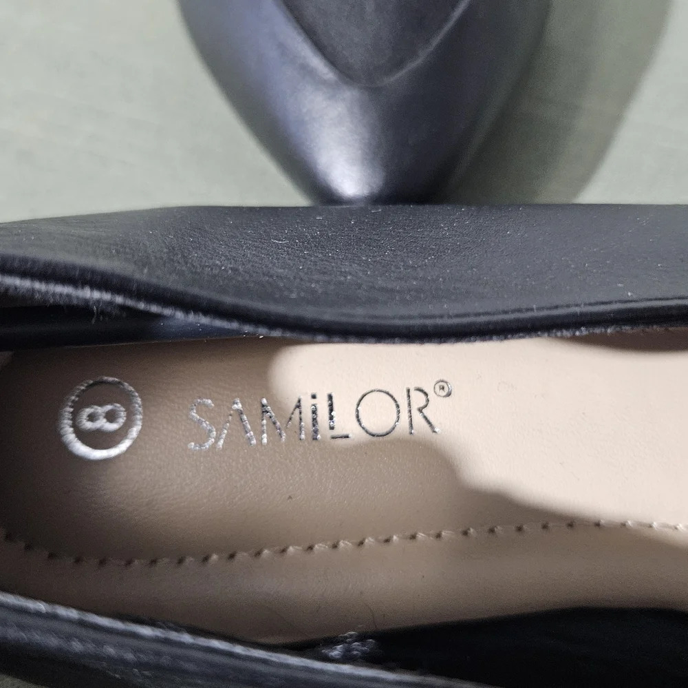 Samilor Sleek Black Women's Loafers - Picture 3 of 8